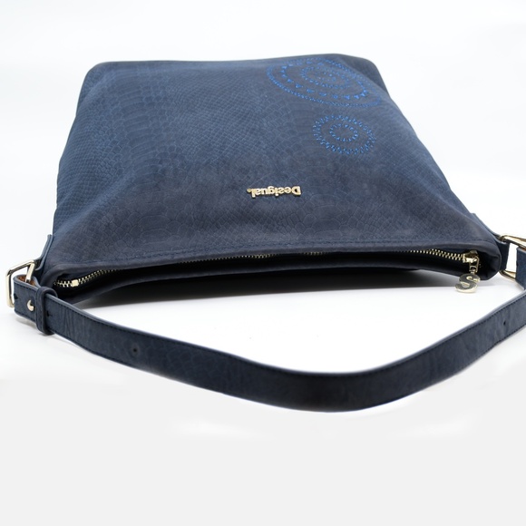 DESIGUAL Suede-Effect Shoulder Bag with Embroidery - Picture 4 of 13